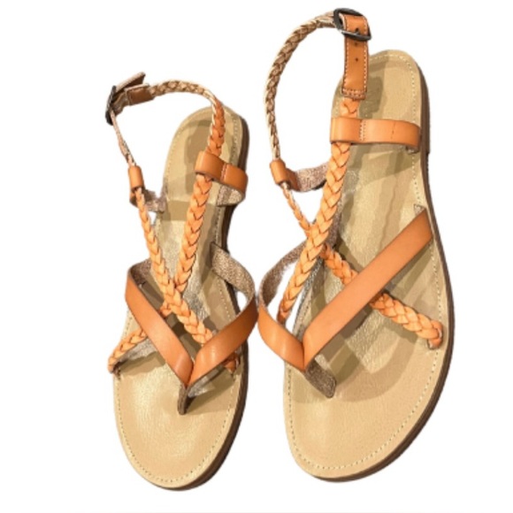 MIA Women's Braided Tan Sandals - Picture 3 of 4